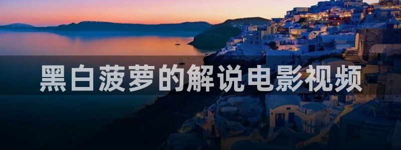久久久久久午夜影院：黑白菠萝的解说电影视频