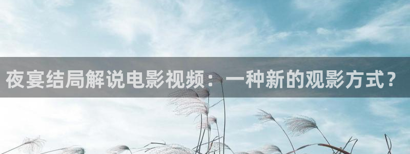 神马影院久久久久久久久：夜宴结局解说电影视频：一种新的观影方式？